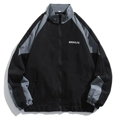 Casual Patchwork Varsity Jacket